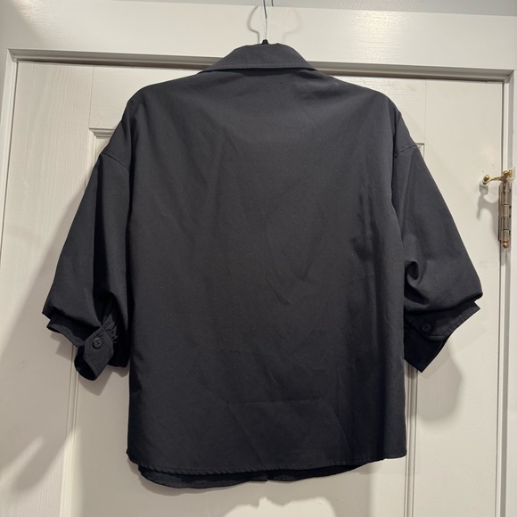Brochu Walker The Kate Shirt Black Small Minimalist Quiet Luxury Old Money Work - Picture 7 of 16